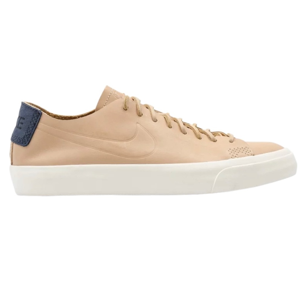 Nike Blazer Studio Low Vachetta Tan Leather Sneakers - Picture 1 of 4